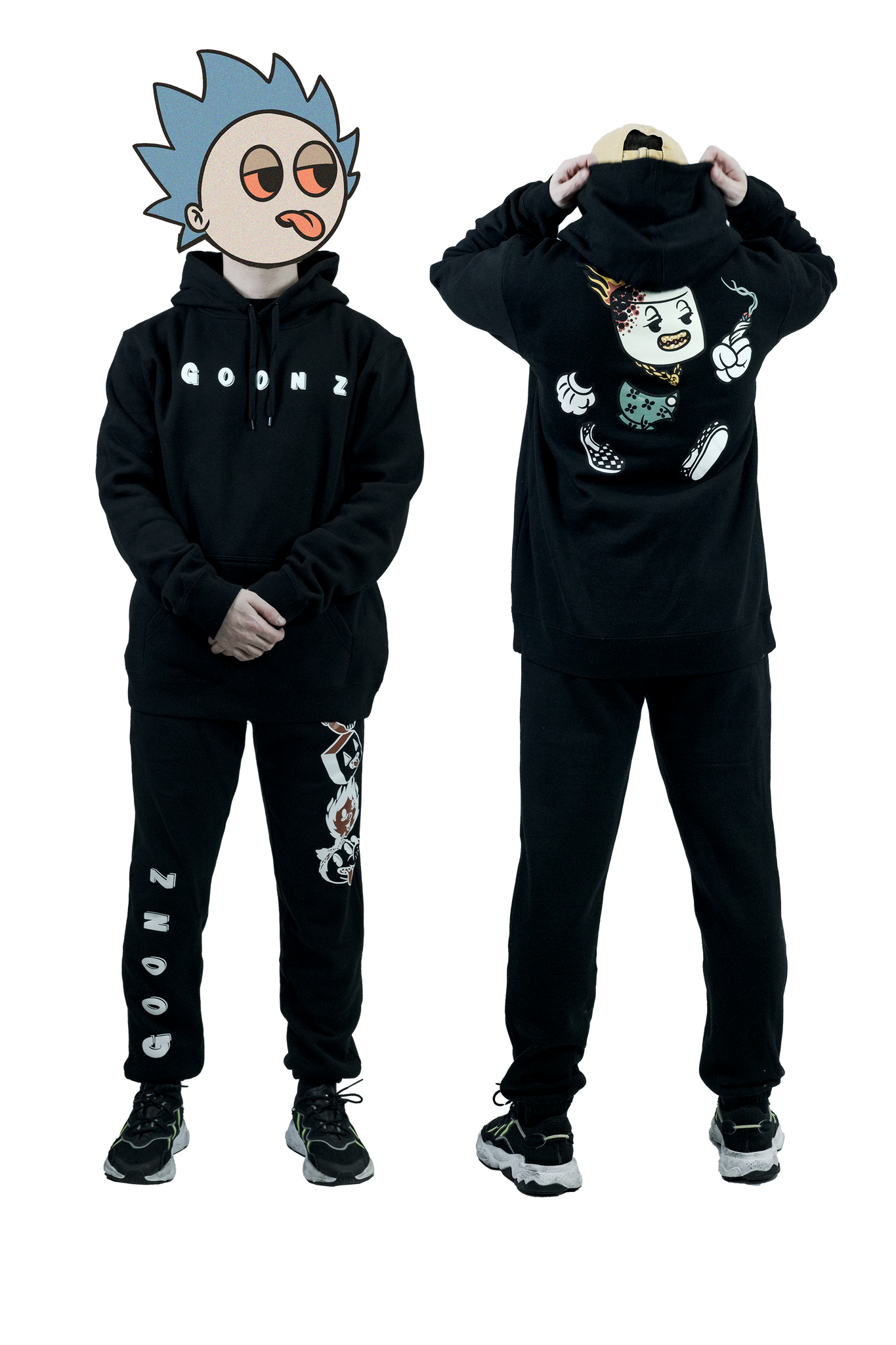 Black Flaming Mallow Hoodie (Holders Exclusive)